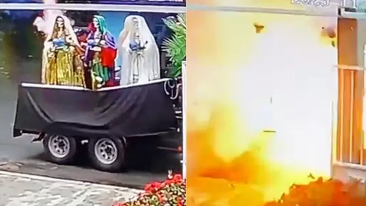 Explota pirotecnia de durante celebración a la Santa Muerte