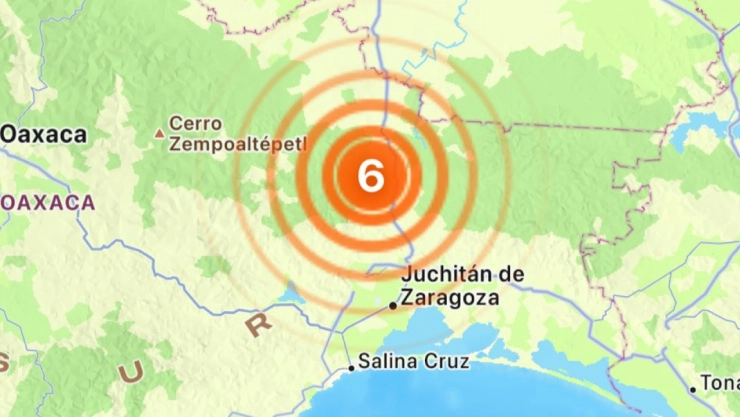 Sismo hoy en Puebla 6.0 epicentro San Matías Romero, Oaxaca