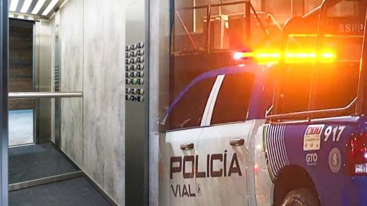 Joven queda atrapada en elevador de plaza comercial, en León, Guanajuato