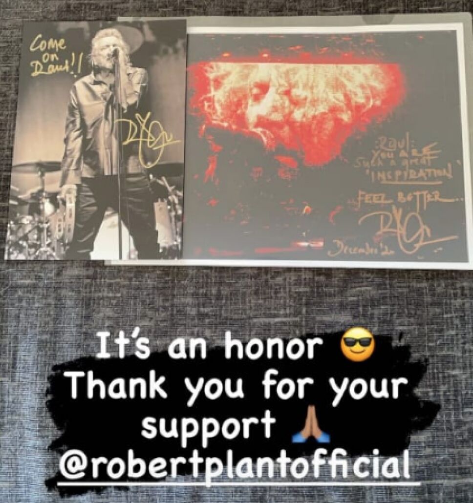 Regalos de Robert Plant a Raúl Jiménez