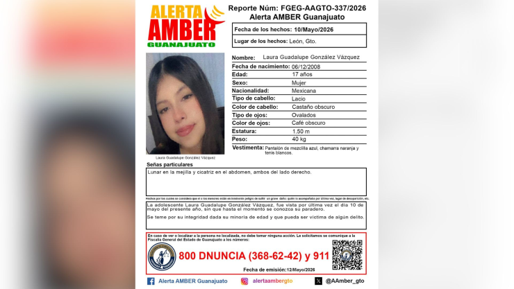 Laura Guadalupe González Vázquez desaparecida León
