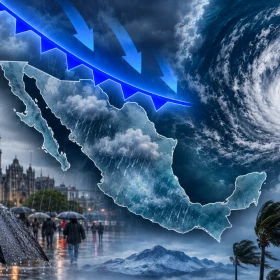 Frente Frío 2 y huracán “Trudy” golpean a México: Provocarán lluvias extraordinarias, “evento Norte” y heladas hoy