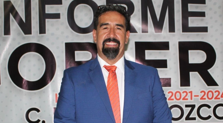 Lauro Orozco Gómez en la presentación de su primer informe de gobierno de Ignacio Zaragoza, Chihuahua para el periodo 2021-2024