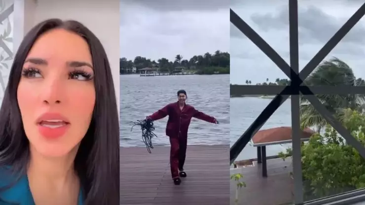 Kimberly Loaiza se prepara para la llegada del huracán Ian