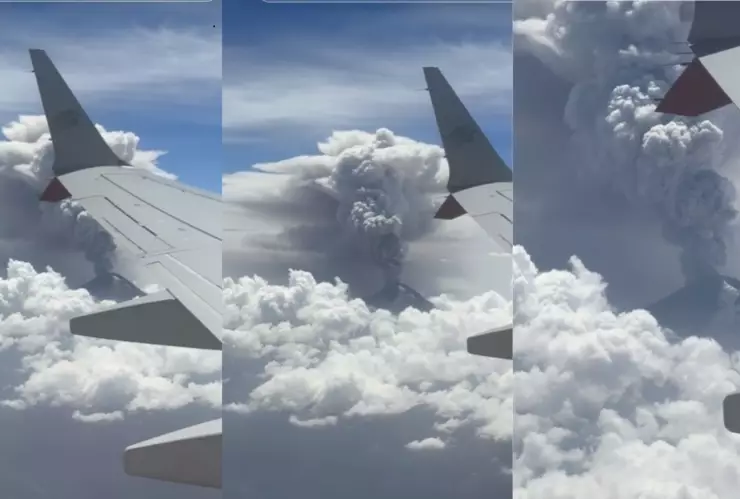 ¡Así luce el Popocatépetl desde el cielo! Graban al volcán desde un avión