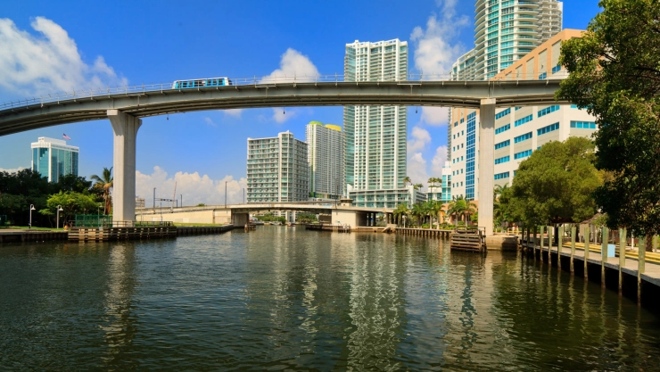 Vista del río de Miami