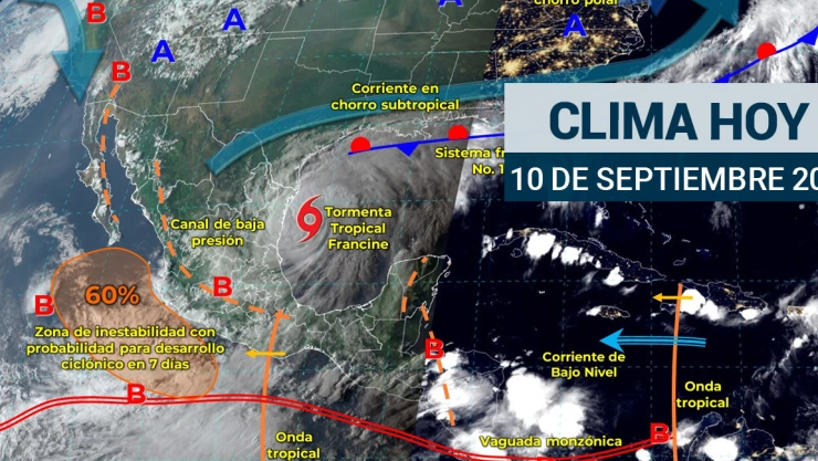 Clima en México hoy 10 de septiembre de 2024