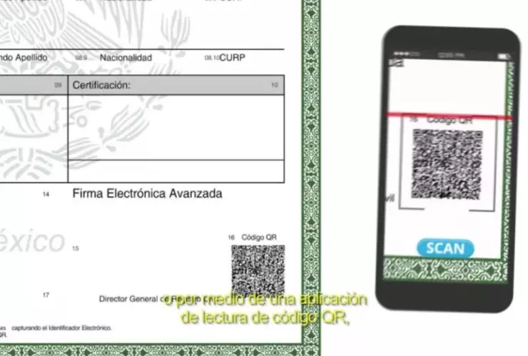 Acta con código QR escaneado en un celular