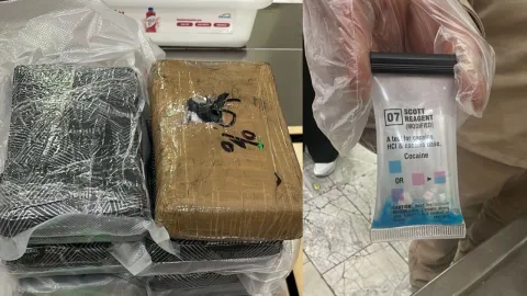 Capturan a dos extranjeros con cocaína en el Aeropuerto de CDMX; iban a Bucarest