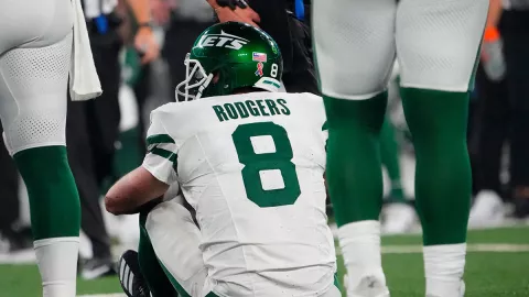 Aaron Rodgers con los Jets