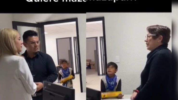 Niño irrumpe en boda para vender mazapán