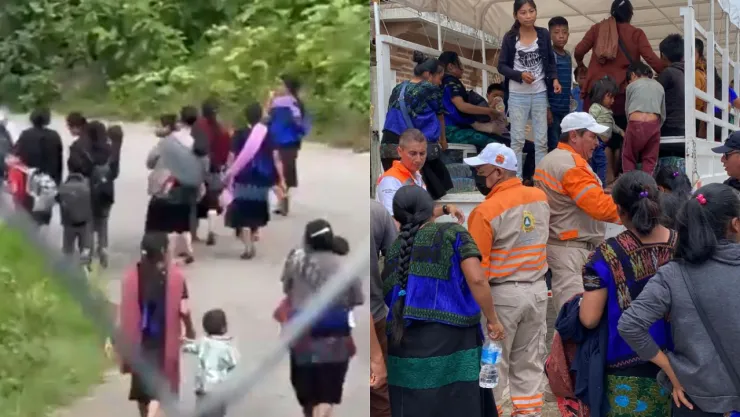 175 familias regresan a sus hogares en “La Esperanza” tras huir por la violencia en Chiapas.
