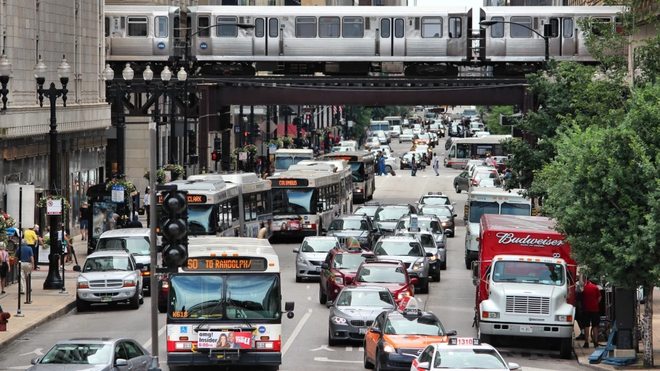 Tráfico en Chicago, Illinois