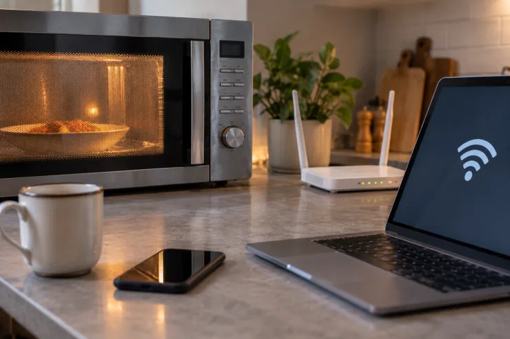 ¿Por qué el microondas afecta tu WiFi?