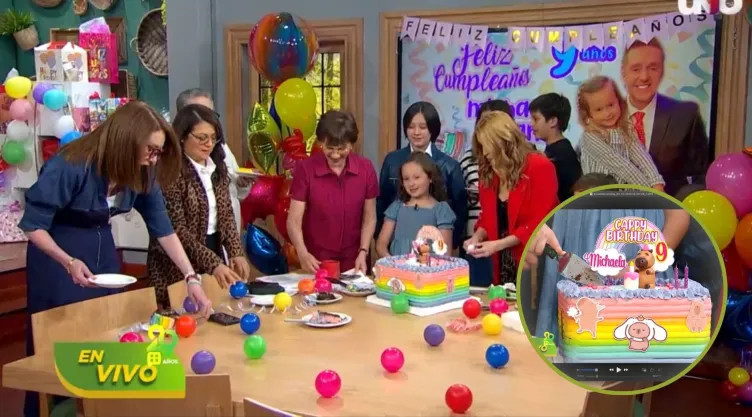 Festejamos el cumpleaños de Michaela en Ventaneando.jpg