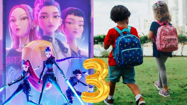 K-Pop Demon Hunters 3 llaveros e identificadores de mochila de HUNTRX para hacer en casa
