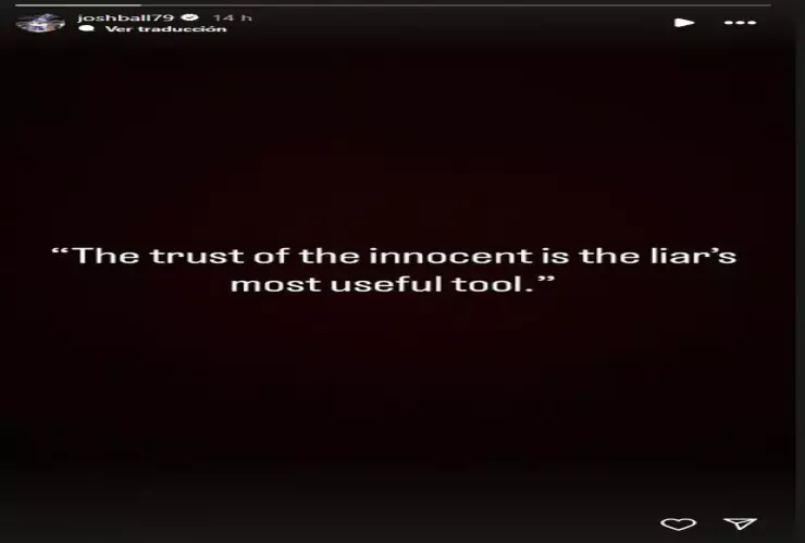 Esta es la indirecta de Josh Ball a Ángela Aguilar y Christian Nodal