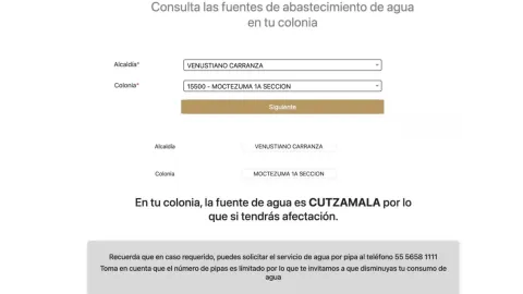 ¡Fácil y rápido! Así puedes saber si el corte de agua afectará a en tu colonia