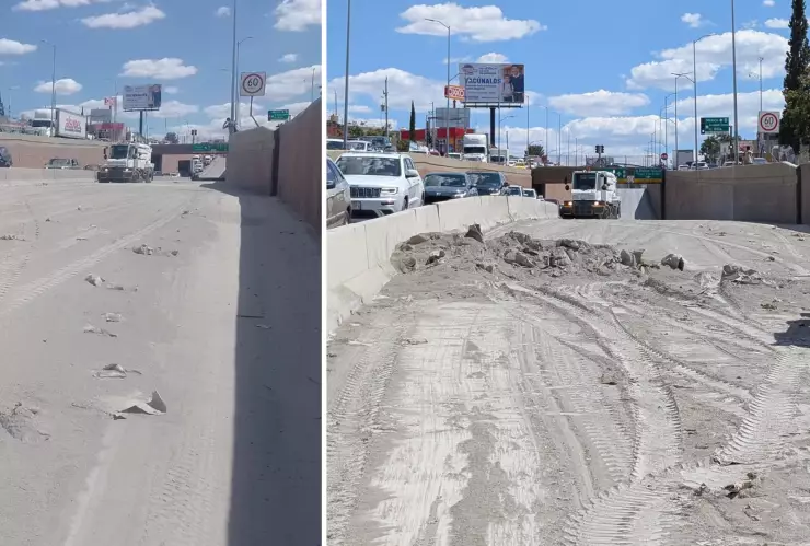 Tráiler derrama cemento y provoca caos vial en el Periférico de la Juventud.jpg