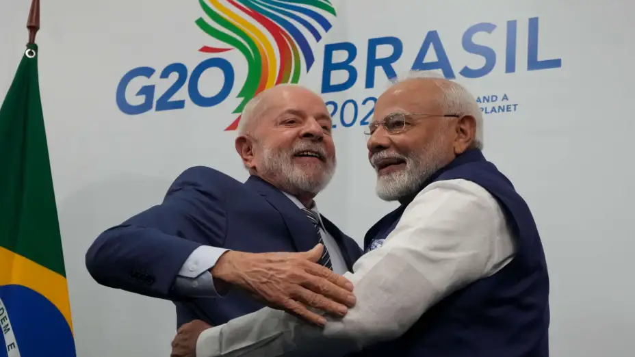Luiz Inácio Lula da Silva y Narendra Modi.
