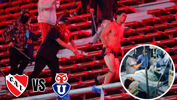 Uno por uno: la lista de todos los heridos que dejó la pelea campal entre Independiente y U de Chile en Argentina