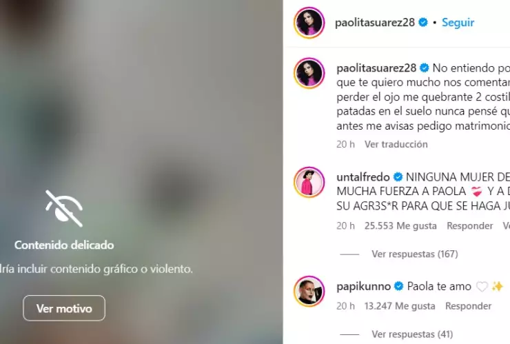 Paola Suárez en Instagram
