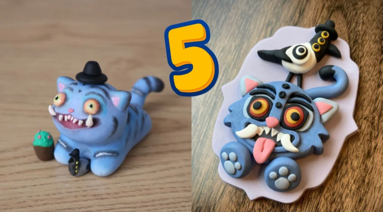 5 ideas de manualidades con arcilla que puedes hacer de Derpy Tiger de las KPop Demon Hunters.png