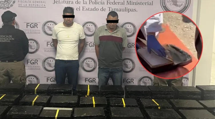 Tamaulipas: Descubren tráiler con 700 kilos de metanfetamina entre nopales y chía
