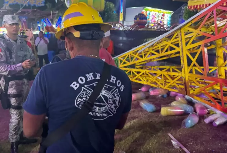 Accidente de juego mecánico en Acapulco deja 5 heridos