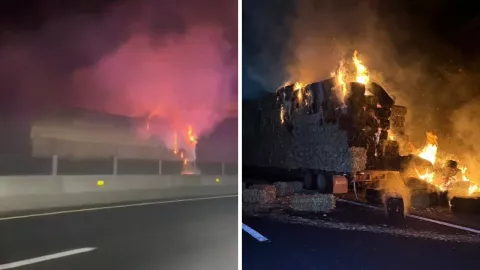 Autoridades controlaron el incendio de un tráiler en la Xalapa - Perote