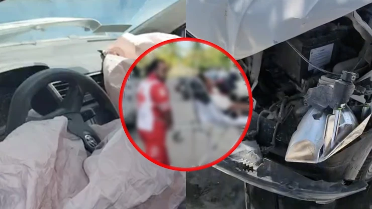 Al menos 11 personas lesionadas por fuerte accidente: Se registra un choque entre 3 vehículos HOY