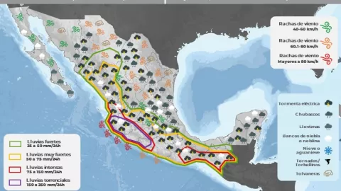 Clima en México 1 de julio de 2023