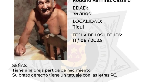 Abuelito desaparece y emiten boletín de búsqueda en Yucatán