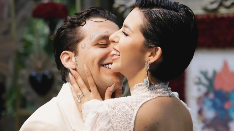 Christian Nodal y Ángelica Aguilar