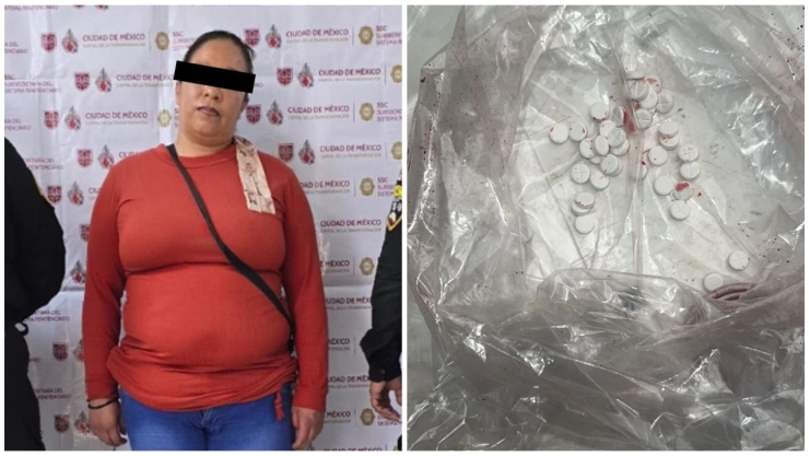 Mujer detenida en reclusorio oriente.