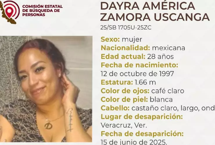 Dayra América Zamora Uscanga, reportada como desaparecida en Veracruz ¿Qué sabemos de su desaparición?