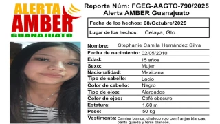 Alerta Amber activada por desaparición de adolescente en Celaya