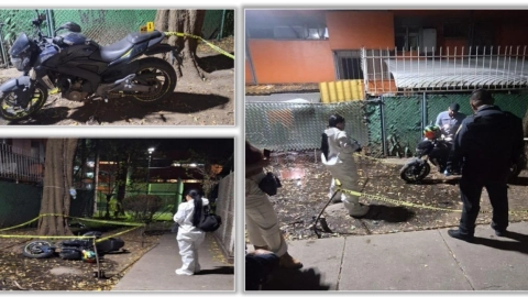 La moto que usaron los presuntos agresores de Diana Sánchez Barrios fue abandonada.