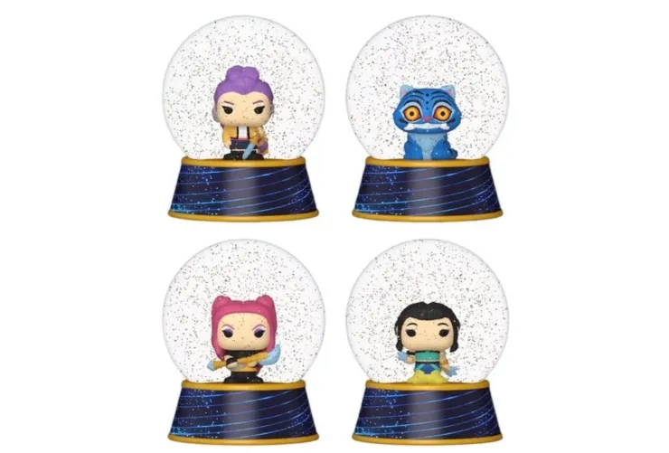 Nuevas figuras de colección de Kpop Demon Hunters, versión glitter globe