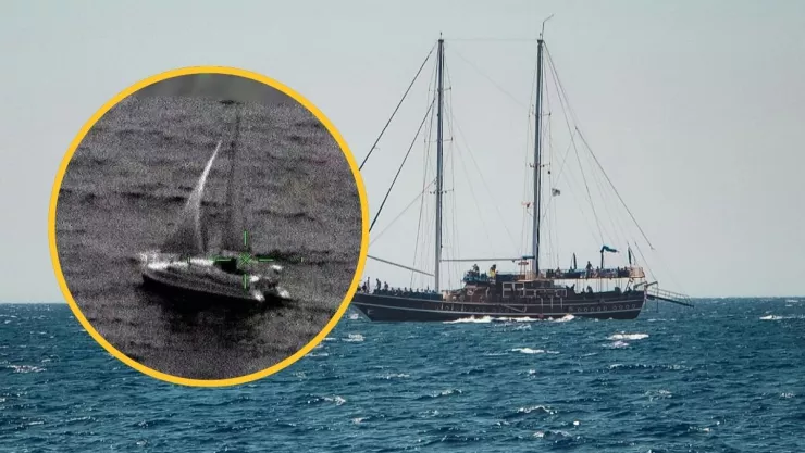 Catamaranes a la deriva en el Caribe