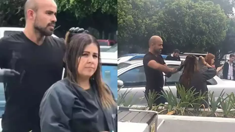 Video Estilista continúa su trabajo en pleno sismo