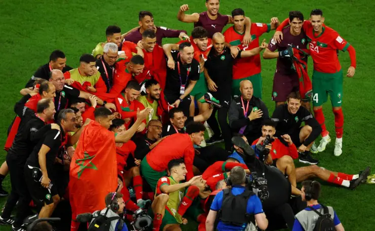 Marruecos festeja el pase a 4tos de Final