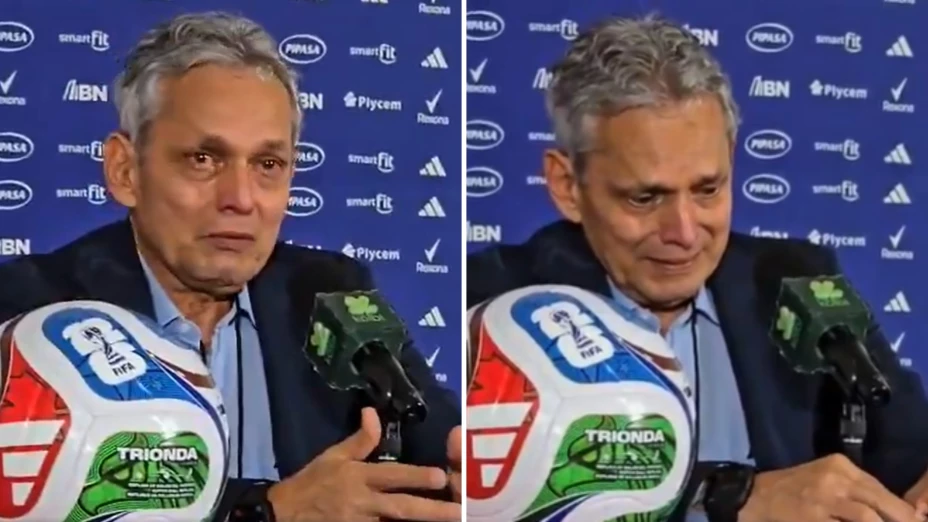 Reinaldo Rueda llora en conferencia de prensa