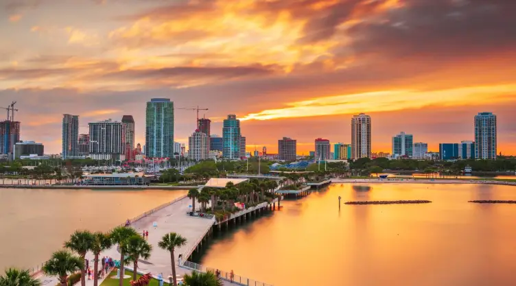 un precioso atardecer en el estado de Florida