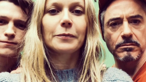Gwyneth Paltrow, Tom Holland y Robert Downey Jr.