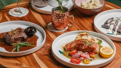 Una mesa de un resto mexicano en Miami, Florida