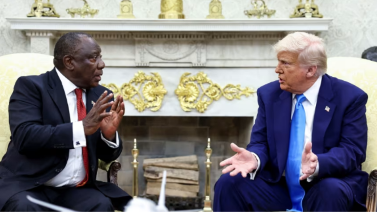 Donald Trump y Cyril Ramaphosa