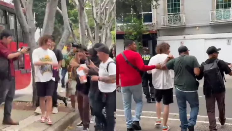 VIDEO FUERTE | Luisito Comunica es agredido en CDMX y es captado; así reaccionó el influencer