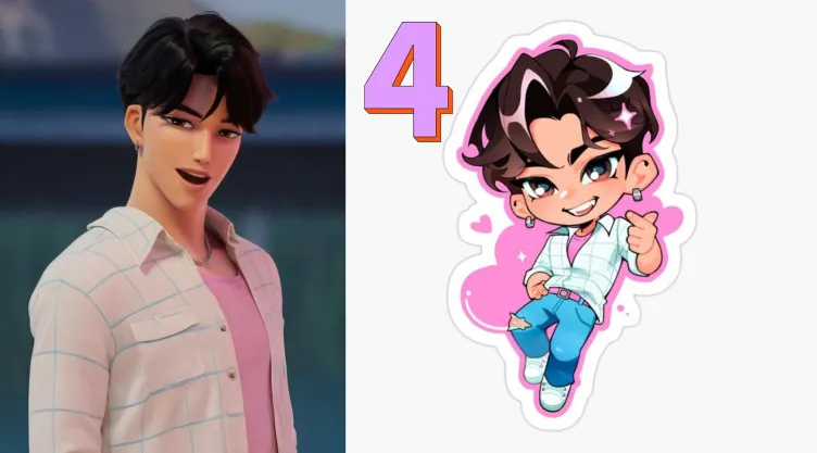 Kpop Demon Hunters Ideas de stickers de Jinu Saja Boys para decorar cargadores de celular o computadora.jpg