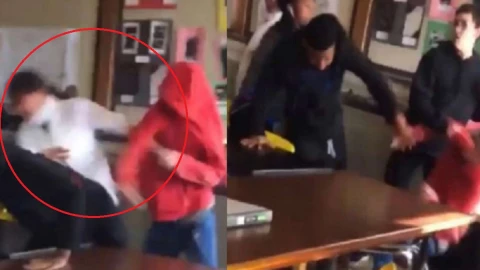 alumno golpea a su maestra video
